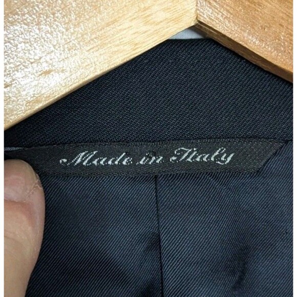Canali US Sz 44 Black Blazer Men's Office Designer Wool Career Ventless European - Picture 4 of 15